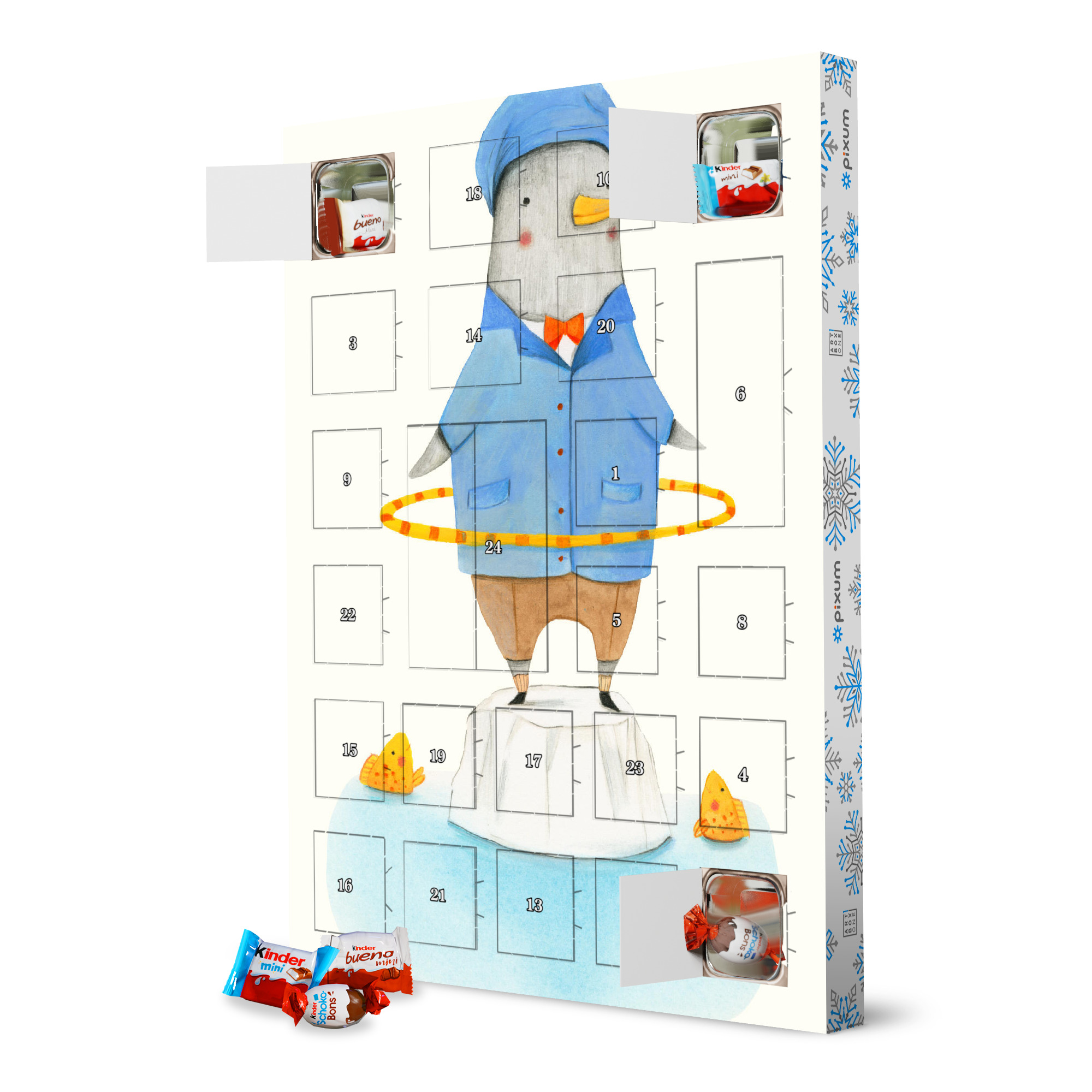 Adventskalender XXL mit Produkten von Kinder Hula Hoop artboxONE Adventskalender Natur