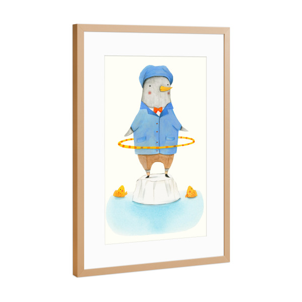 Poster mit Rahmen Kupfer "Hula Hoop" artboxONE - Natur,Für Kinder,Tiere