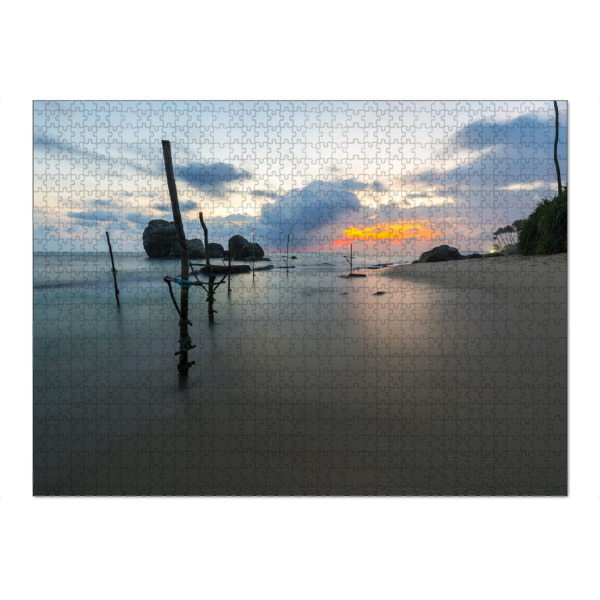 Puzzle Ravensburger "Sonnenuntergang auf Sri Lanka" artboxONE - Natur,Reise,Reise / Strand und Meer,Reise / Asien