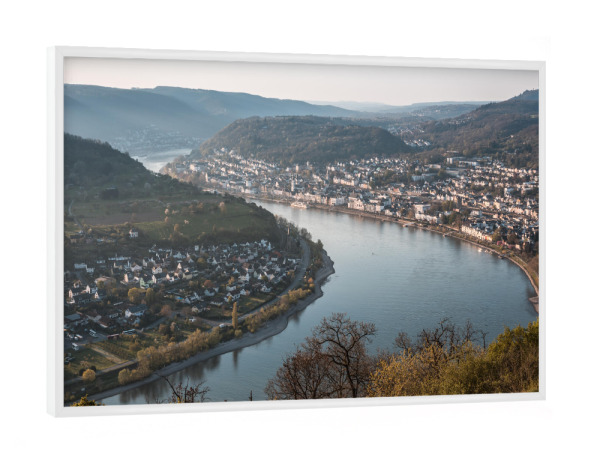 Poster mit weißem Rahmen "Boppard am Rhein" artboxONE - Städte,Architektur