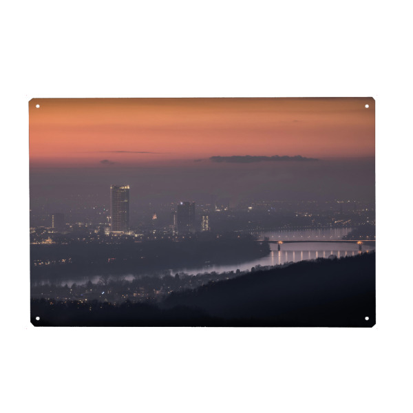 Holzbild "Bonn im Abendlicht" artboxONE - Städte,Architektur