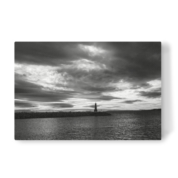 Leinwandbild "Weiter Blick" artboxONE - Reise,Schwarzweiß,Reise / Strand und Meer