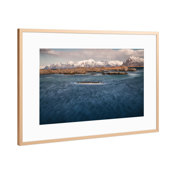 Poster mit Rahmen Kupfer "Wind auf dem Wasser" artboxONE - Natur,Reise,Reise / Strand und Meer