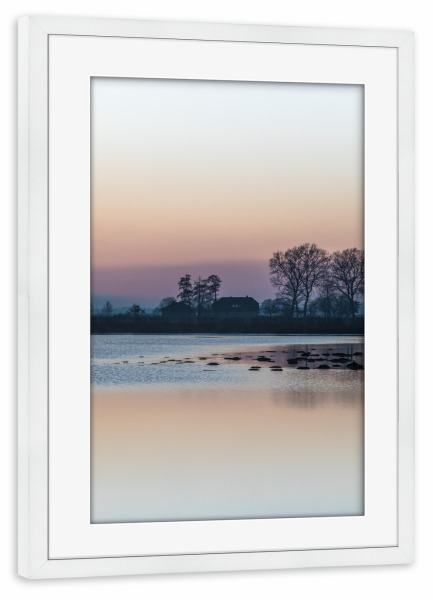 Poster mit Rahmen weiß "Landhaus" artboxONE - Natur,Reise / Strand und Meer