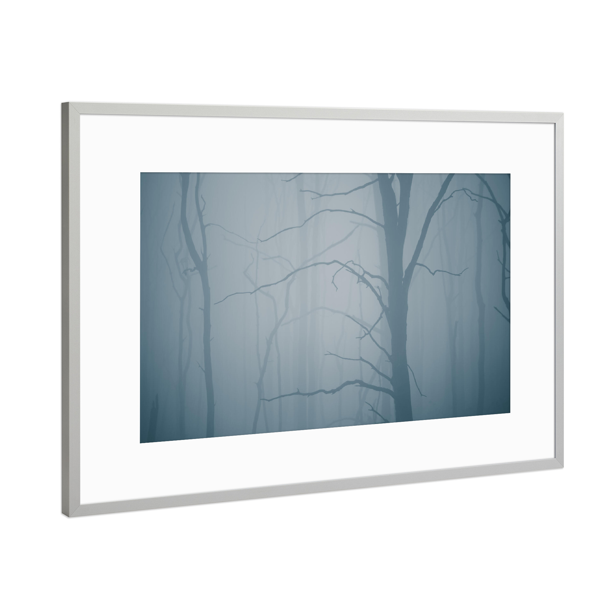 Poster mit Rahmen Silber "Geisterwald" artboxONE - Natur