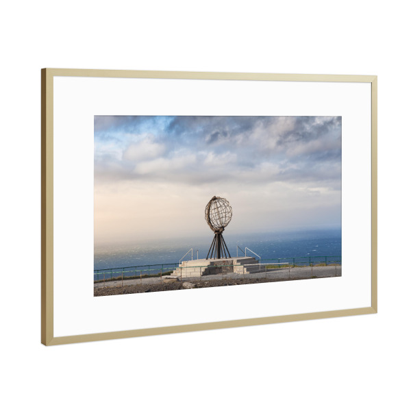 Poster mit Rahmen Gold "Nordkap" artboxONE - Natur,Reise