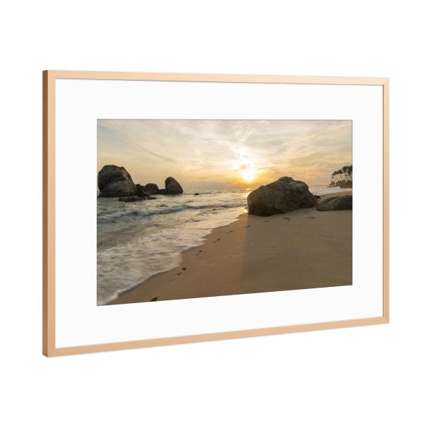 Poster mit Rahmen Kupfer "Tropischer Sonnenuntergang" artboxONE - Natur,Reise,Reise / Strand und Meer,Reise / Asien,Reise / Länder