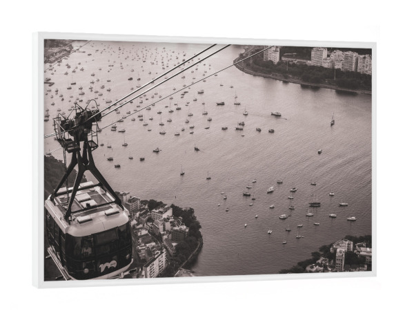 Poster mit weißem Rahmen "Cable car in Rio de Janeiro" artboxONE - Städte,Reise,Städte / Rio de Janeiro