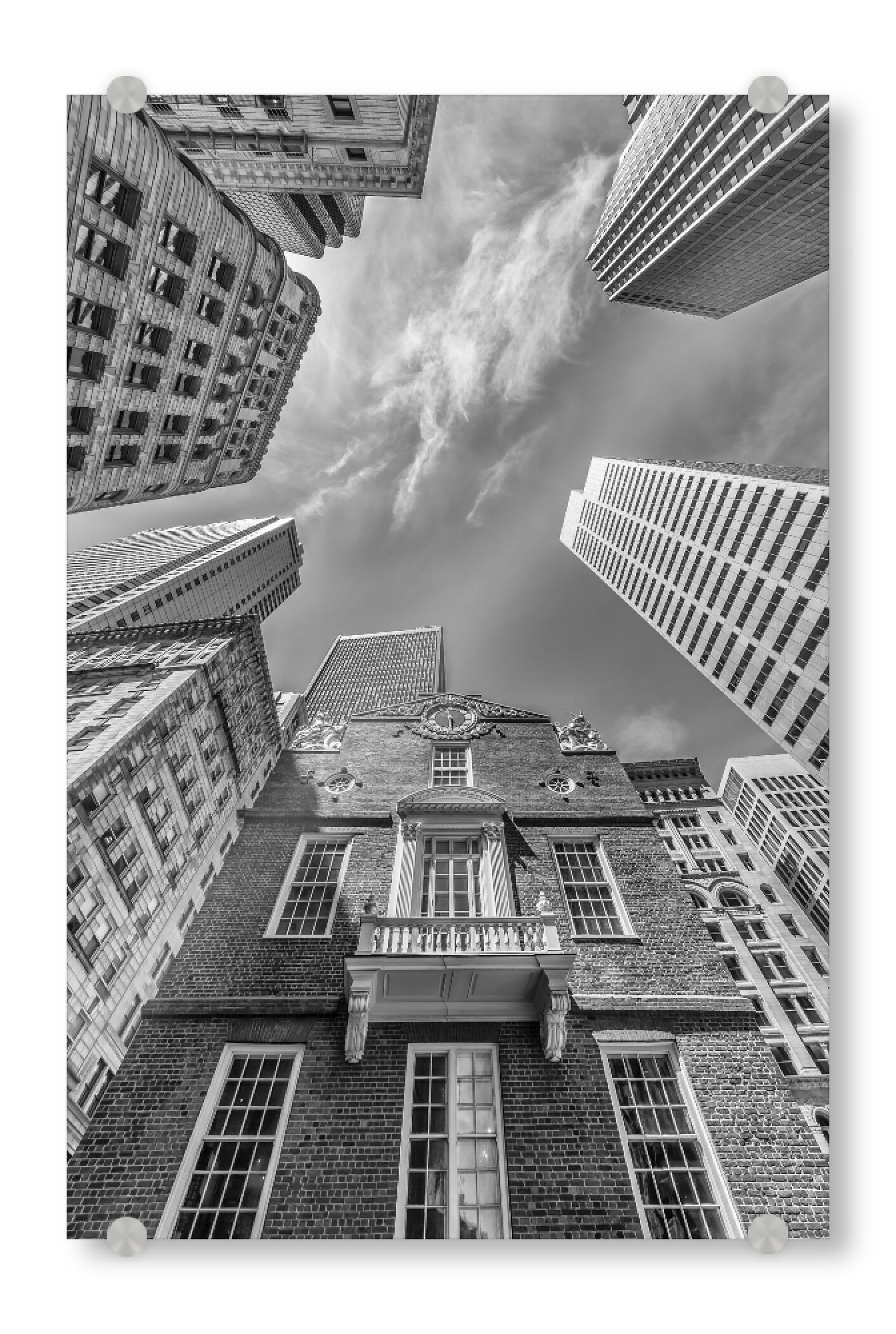 Acrylglasbild "BOSTON Old State House" artboxONE - Schwarzweiß,Städte / Boston
