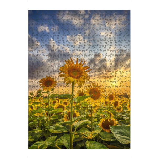 Puzzle Ravensburger "Idyllisches Sonnenblumenfeld" artboxONE - Natur,Floral