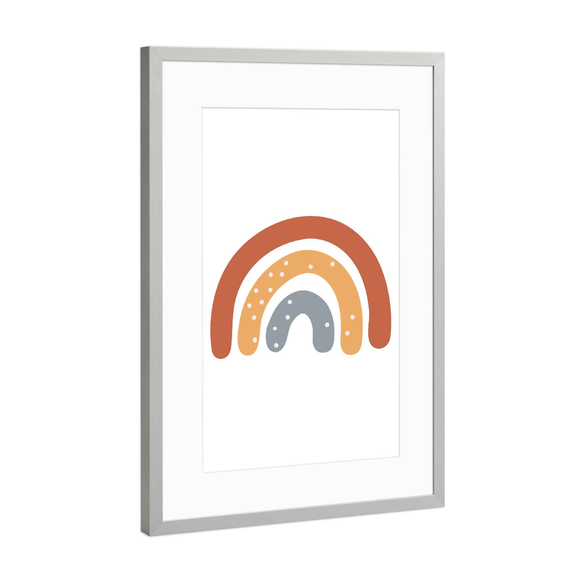 Poster mit Rahmen Silber "Abstract rainbow art" artboxONE - Abstrakt