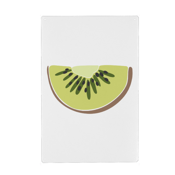 Metall Poster "Abstract kiwi fruit" artboxONE - Essen & Trinken - Kiwi,Fruit,Art,Boho,Abstract,Green,Food,Illustration,Tropical,Summer,Essen