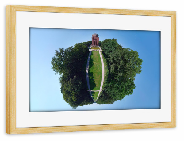 Poster mit Rahmen kiefer "Hamburg-Planetarium, H20m, D100m" artboxONE - Städte,Städte / Hamburg,Reise,Architektur,Reise / Länder