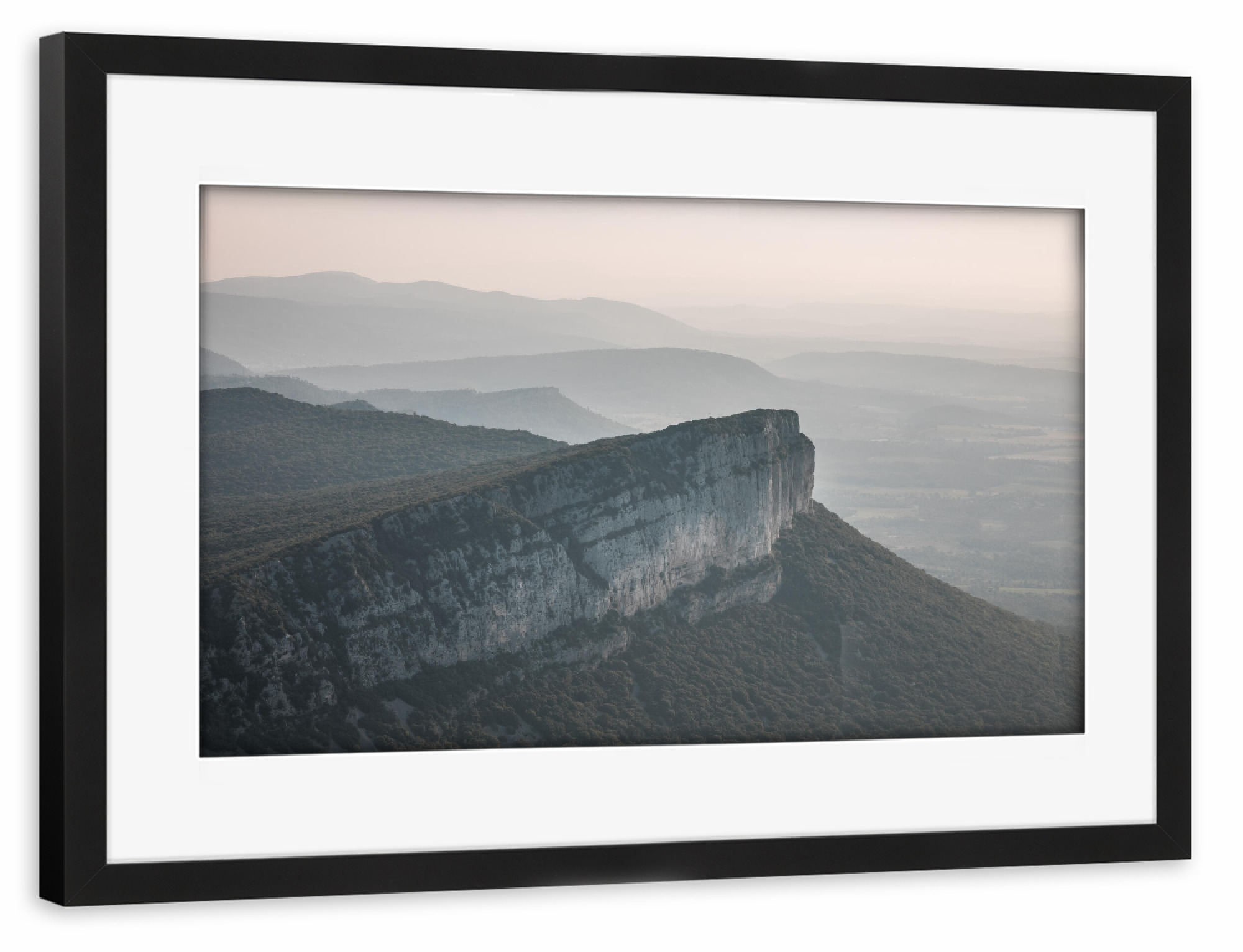 Poster mit Rahmen schwarz "Massif Central" artboxONE - Natur