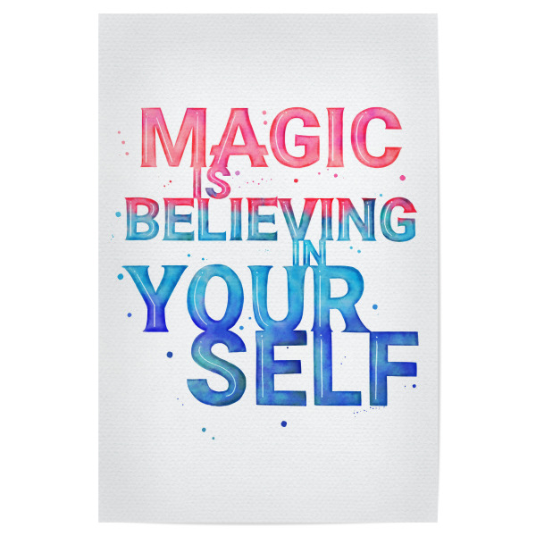 Poster 30x20 cm "Be a believer in yourself" artboxONE - Typografie