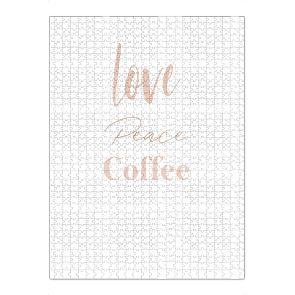 Puzzle Ravensburger "Love Peace Coffee" artboxONE - Typografie,Essen & Trinken