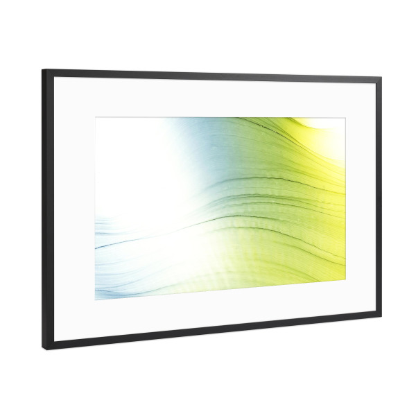 Poster mit Rahmen Schwarz (Metallic) "Light colors - the waves" artboxONE - Abstrakt