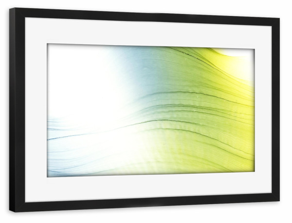 Poster mit Rahmen schwarz "Light colors - the waves" artboxONE - Abstrakt