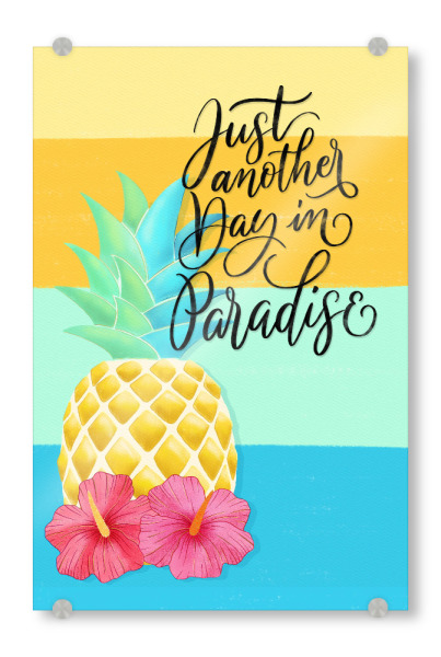 Acrylglasbild "Sommer Paradies" artboxONE - Typografie,Floral,Essen & Trinken / Obst & Gemüse