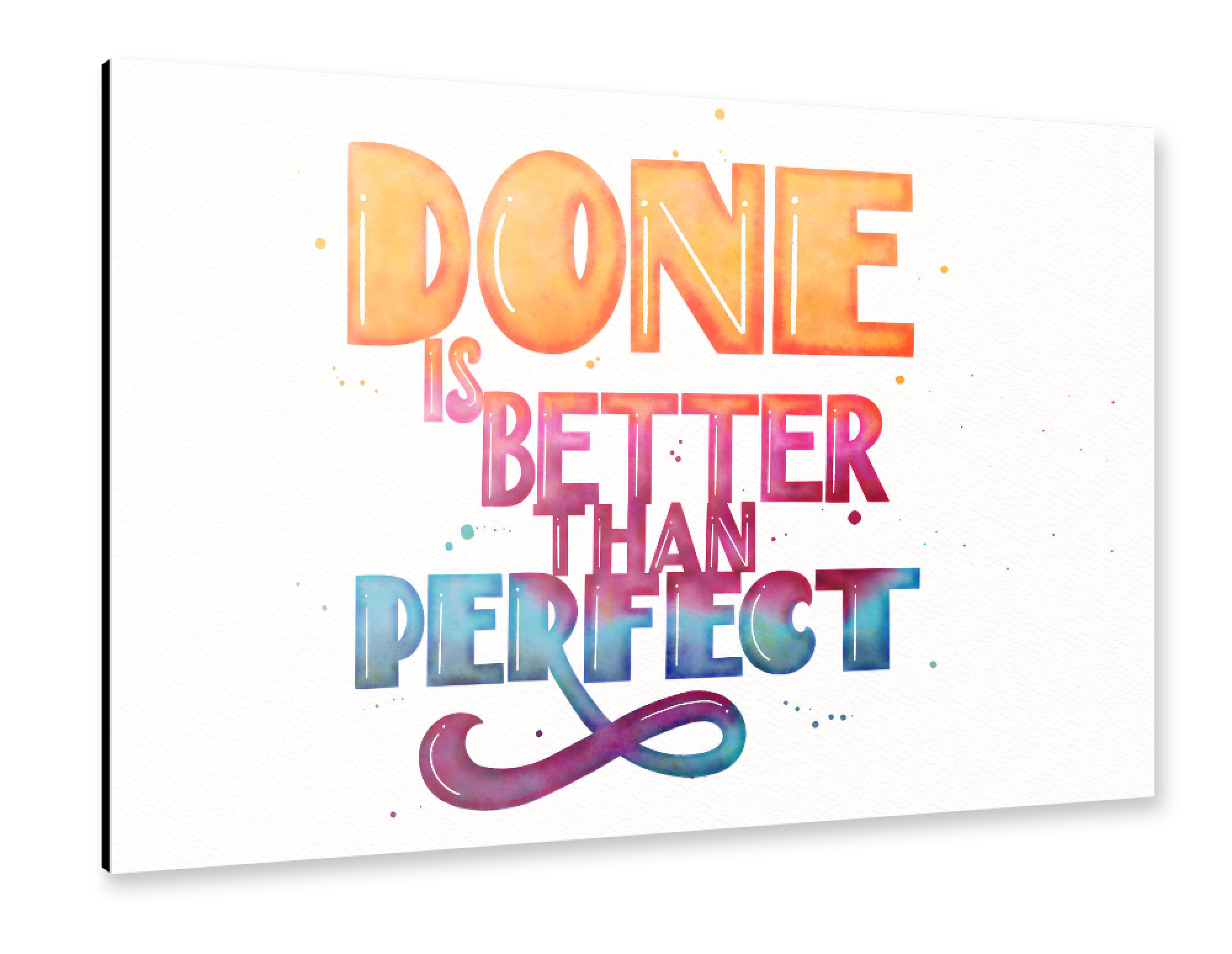 Alu-Dibond "Perfektion ist nicht das Ziel" 30x20 cm artboxONE