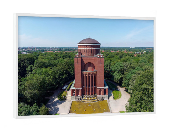 Poster mit weißem Rahmen "Planetarium Hamburg, H50m, D50m" artboxONE - Städte,Städte / Hamburg,Reise,Architektur,Reise / Länder