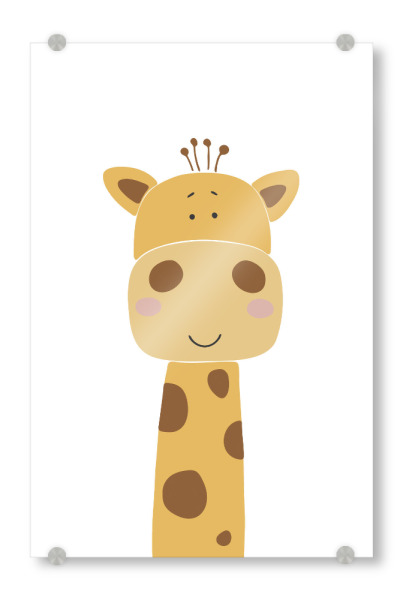 Acrylglasbild "Abstract baby giraffe printable" artboxONE - Für Kinder,Tiere,Lustig