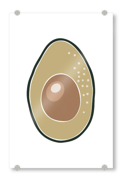 Acrylglasbild "Abstract avocado fruit" artboxONE - Essen & Trinken / Obst & Gemüse