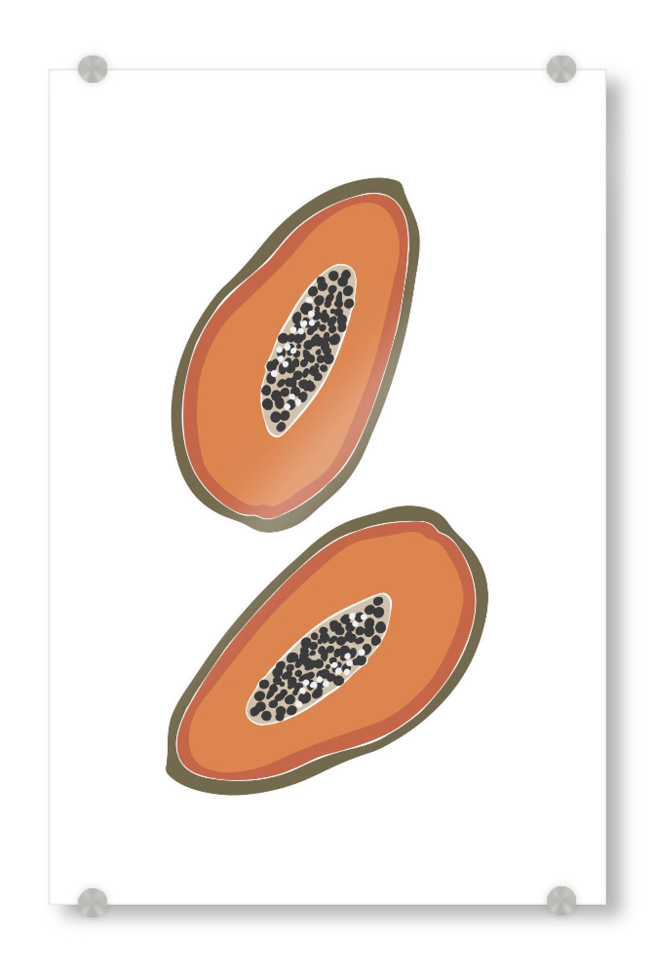 Acrylglasbild "Abstract papaya fruit" artboxONE - Essen & Trinken / Obst & Gemüse