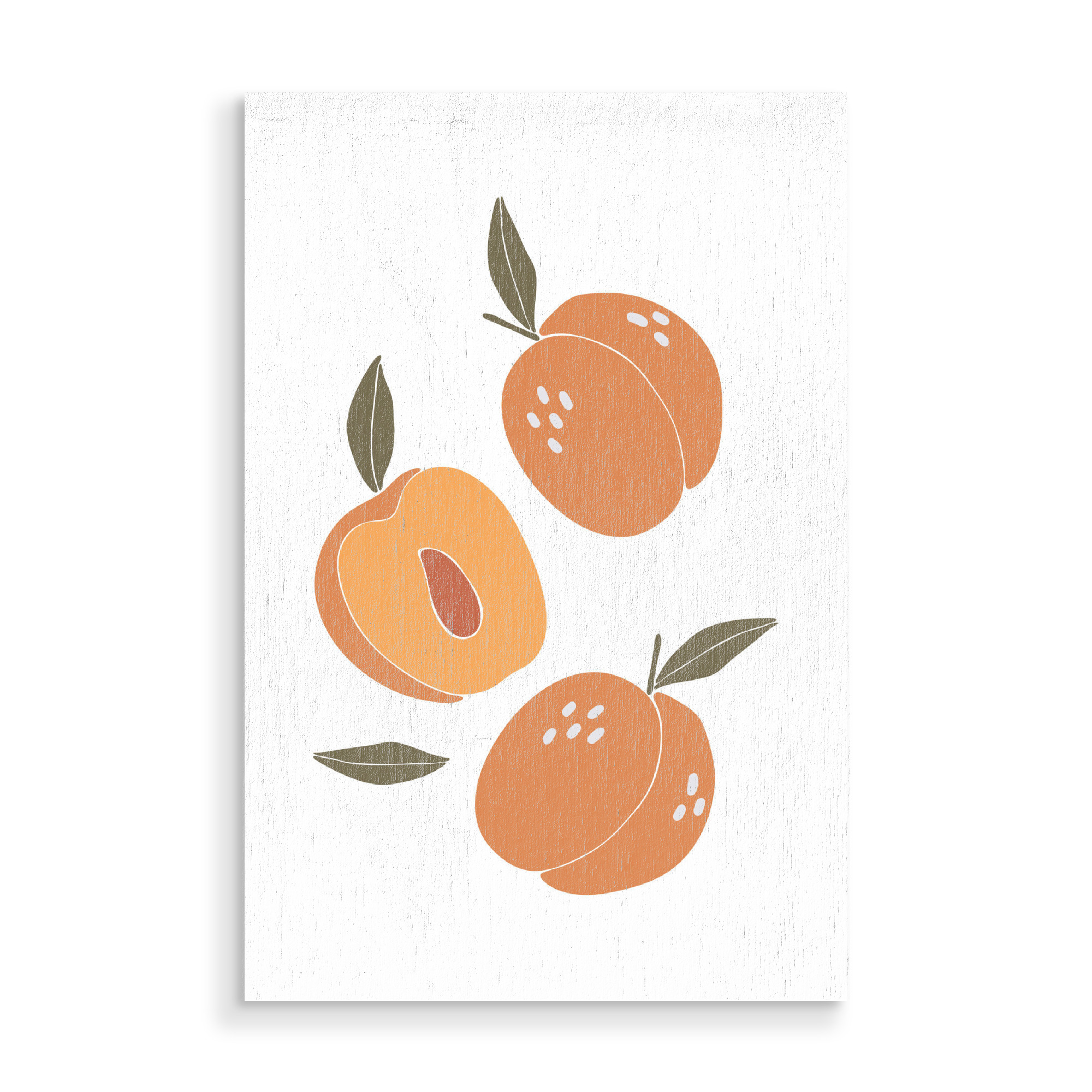 Holzbild "Abstract boho peach" artboxONE - Essen & Trinken / Obst & Gemüse