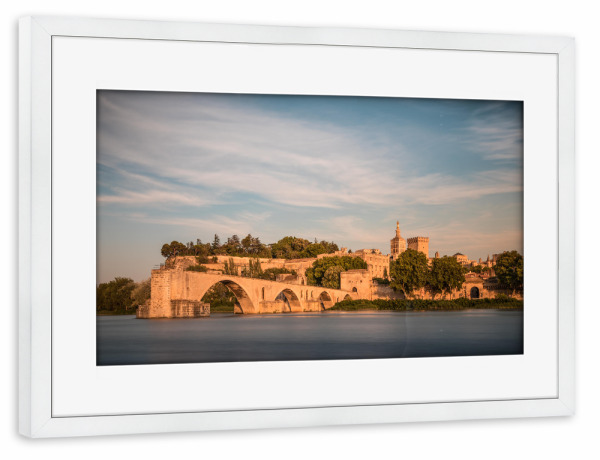 Poster mit Rahmen weiß "Avignon" artboxONE - Städte,Reise