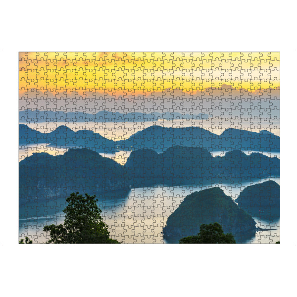 Puzzle Ravensburger "Sonnenaufgang in der Halong Bay" artboxONE - Natur,Reise,Reise / Strand und Meer,Reise / Asien,Reise / Länder
