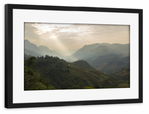 Poster mit Rahmen schwarz "Vietnameische Reisterrassen" artboxONE - Natur,Reise,Reise / Asien,Reise / Länder