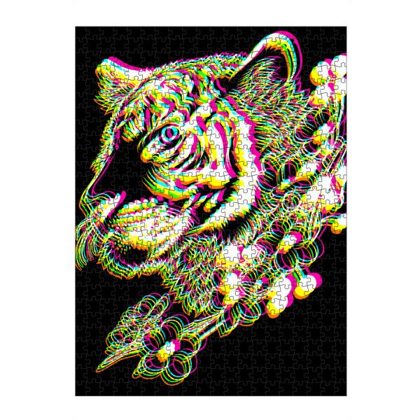 Puzzle Ravensburger "3D effect tiger" artboxONE - Tiere