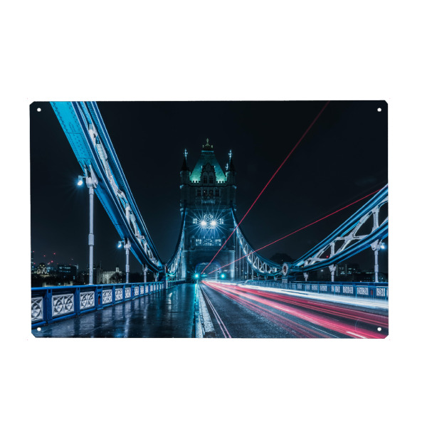 Metall Poster "Tower Bridge at night" artboxONE - Städte,Städte / London