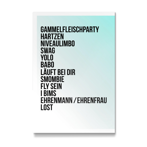 Galerie-Print "JUGENDWORT - COLOR" 30x20 cm artboxONE
