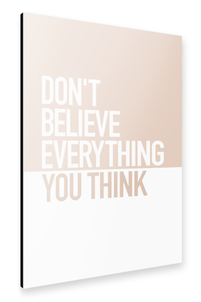 Alu-Dibond "DON’T BELIEVE" 30x20 cm artboxONE