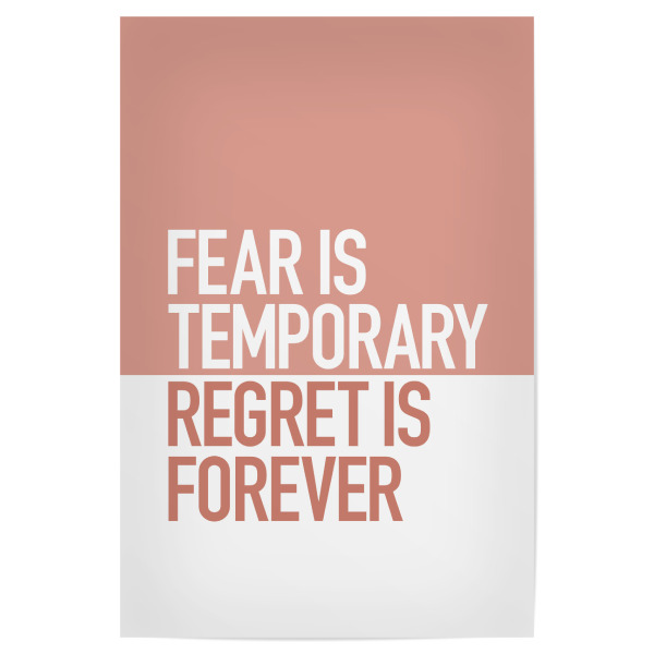 Poster 30x20 cm "REGRET FOREVER" artboxONE - Typografie,Liebe,Fashion - Zitat,Quote,Regret,Forever,Typo,Typografie,Typography,Minimal,Minimalistisch