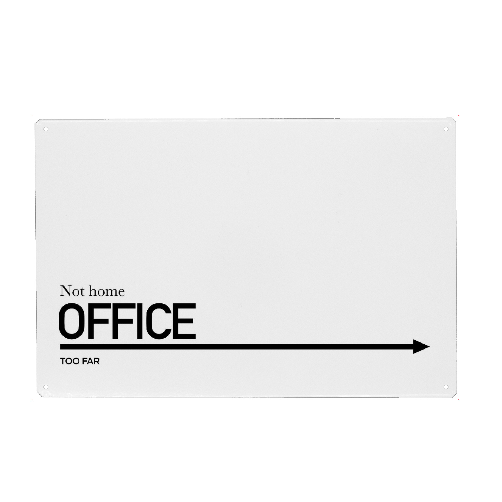 Holzbild "TO THE OFFICE" artboxONE - Typografie,Reise,Schwarzweiß,Lustig - Schild,Wegweiser,Sign,Future,Zukunft,Way sign,Zeichen,Typo,Typografie
