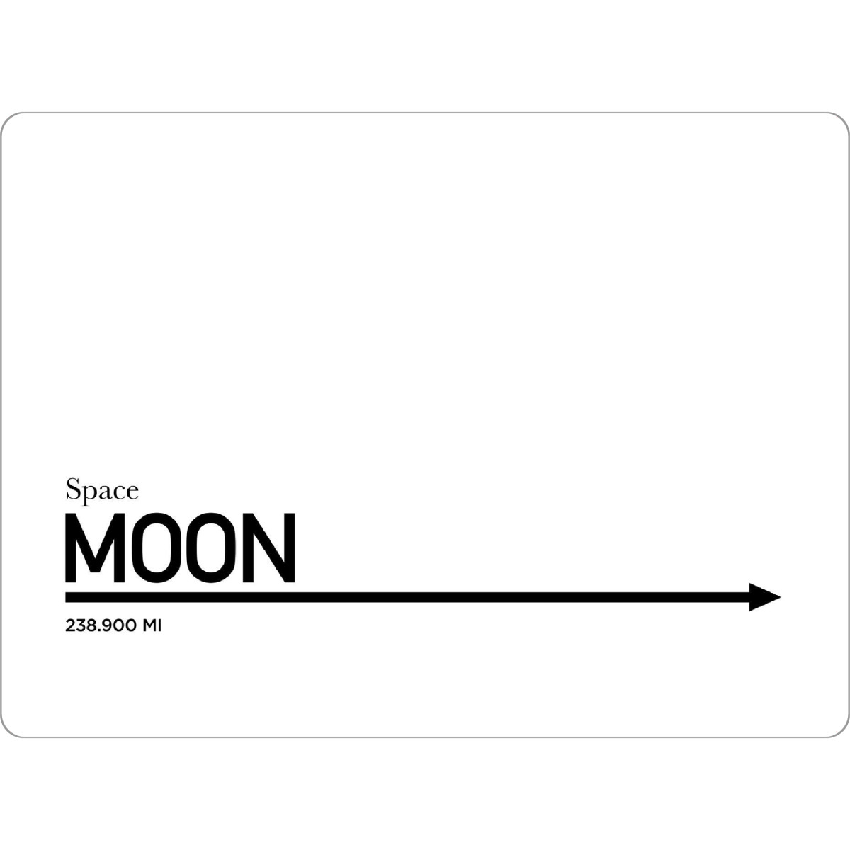 Tischset "TO THE MOON - Space" artboxONE - Typografie,Reise,Schwarzweiß,Galaxy