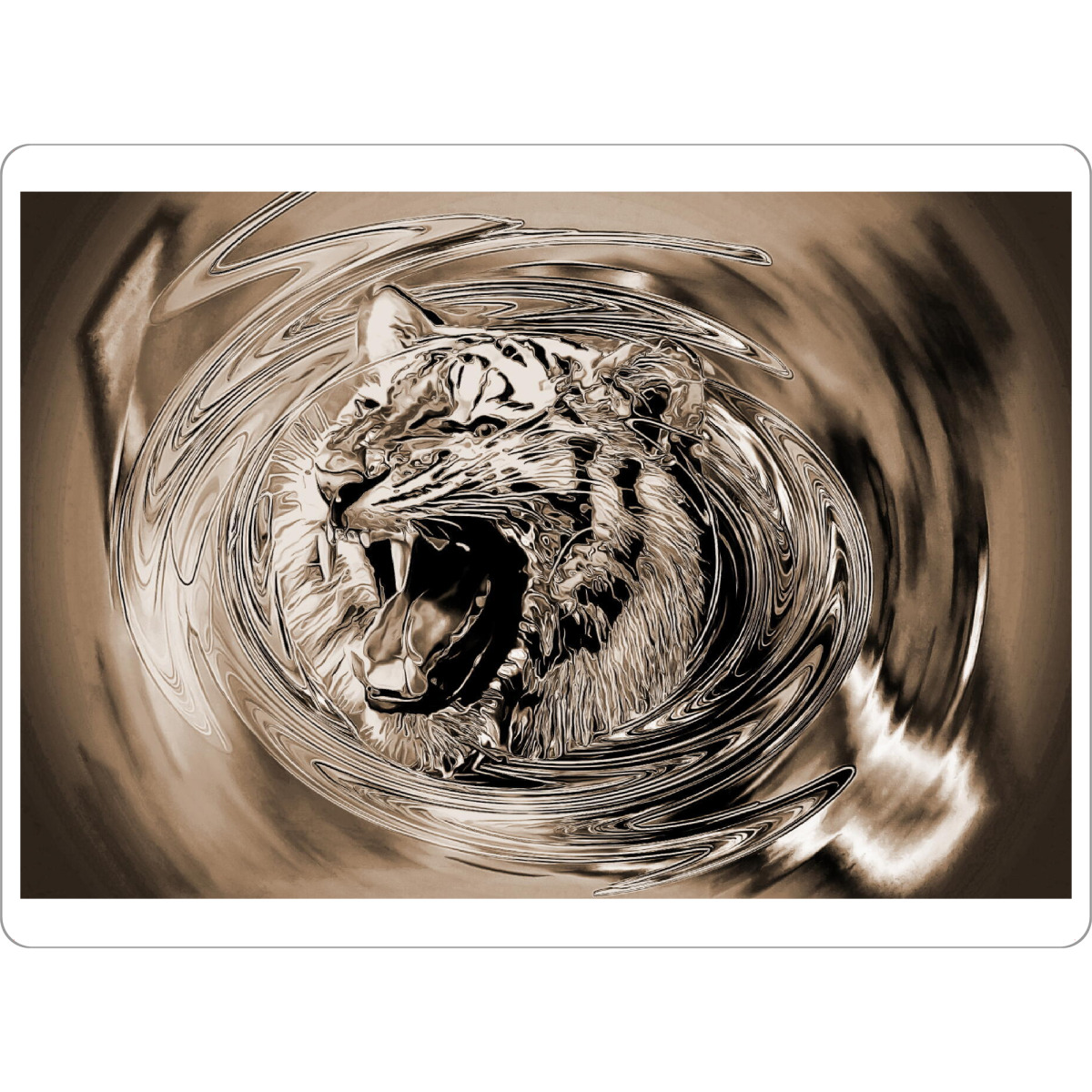 Tischset "Tiger Art sepia" artboxONE - Natur,Tiere,Abstrakt - Tiger,Art,Sepia,Portrait,Tierportrait,Tier,Animal - Bild tiger