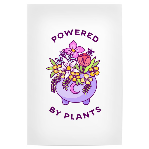 Poster 30x20 cm "Powered by Plants" artboxONE - Natur,Floral