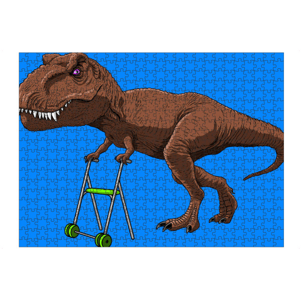 Puzzle Ravensburger "Old T-Rex with walker" artboxONE - Tiere,Comic