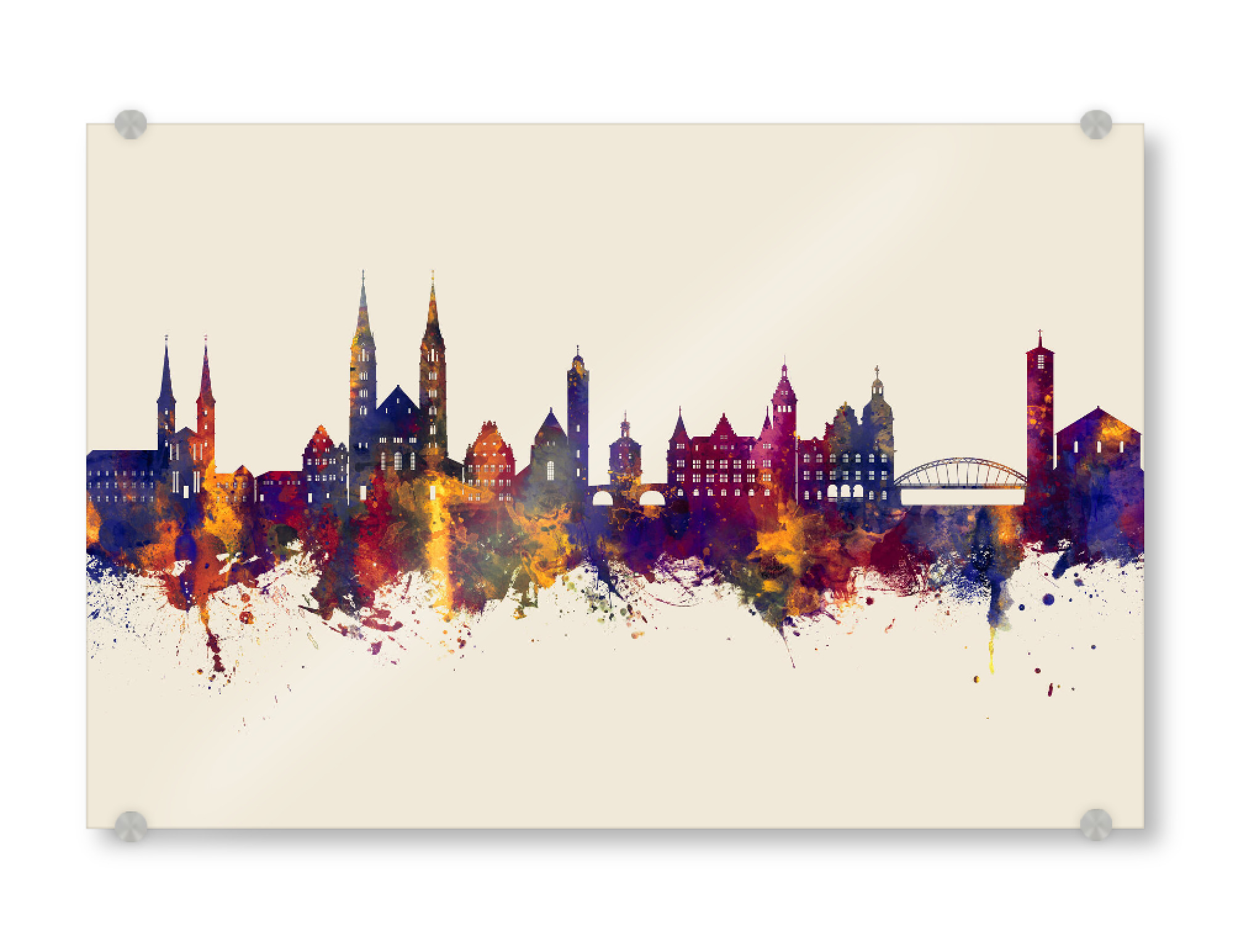 Acrylglasbild "Bamberg Germany Skyline Autumn" artboxONE - Städte