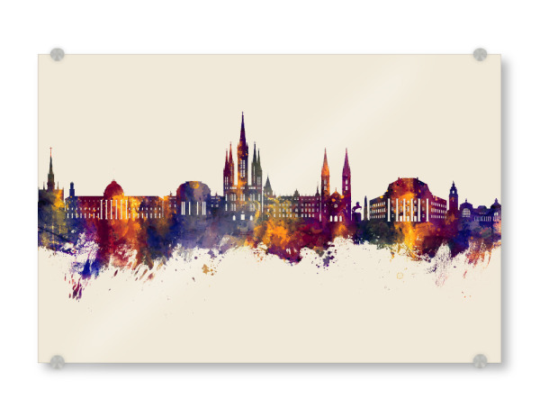 Acrylglasbild "Wiesbaden Germany Skyline Autumn" artboxONE - Städte