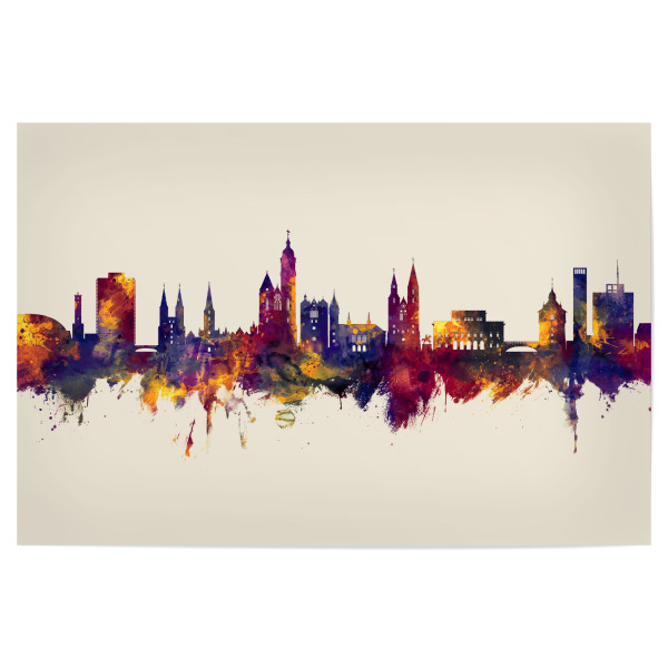 Poster "Braunschweig Skyline Autumn" artboxONE - Städte