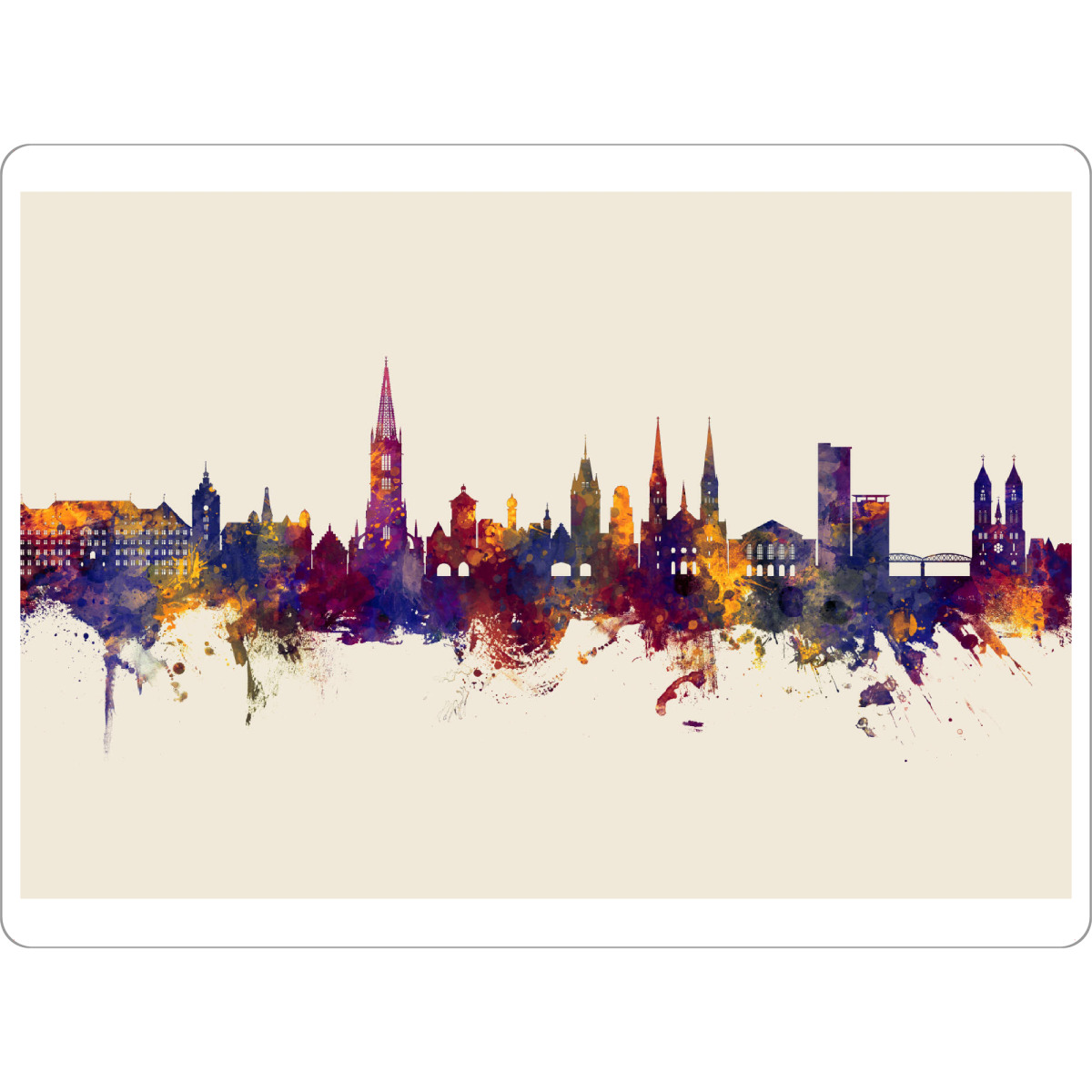 Tischset "Freiburg Germany Skyline Autumn" artboxONE - Städte
