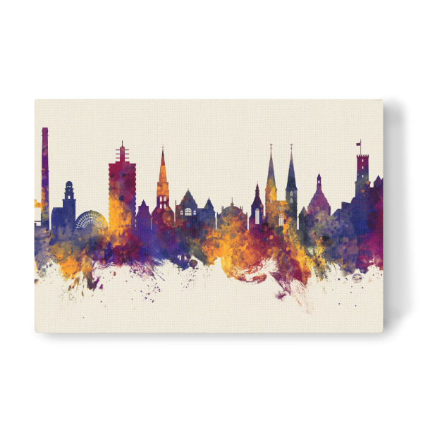 Leinwandbild "Bielefeld Germany Skyline Autumn" artboxONE - Städte