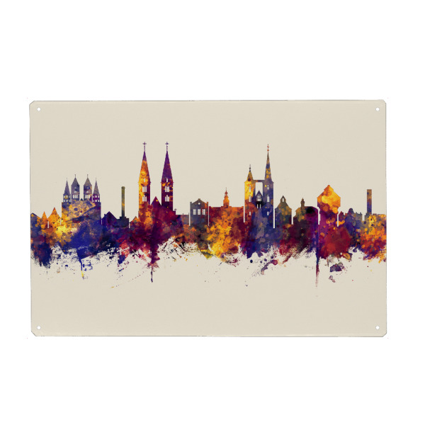 Holzbild "Halberstadt Skyline Autumn" artboxONE - Städte