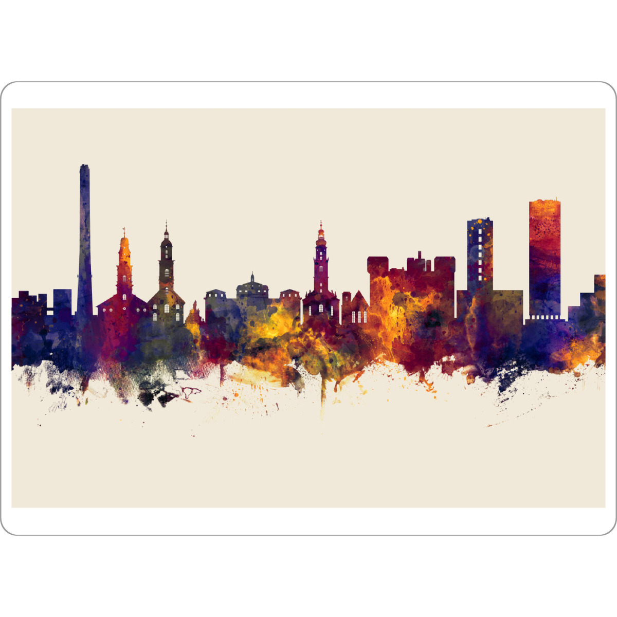 Tischset "Erlangen Germany Skyline Autumn" artboxONE - Städte