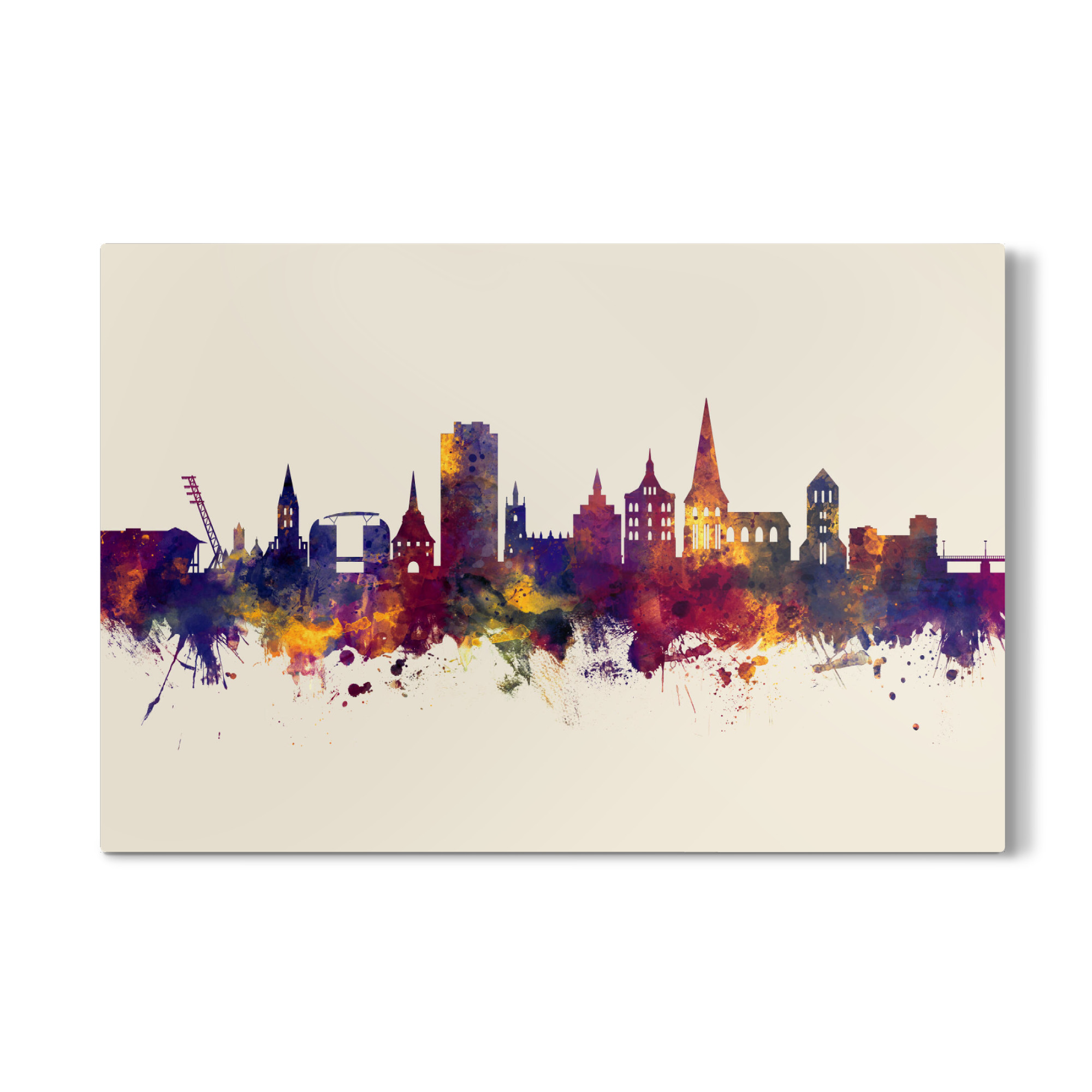Galerie-Print "Rostock Germany Skyline Autumn" 75x50 cm artboxONE